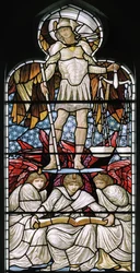 St. Michael wiegt Seelen, Das Jüngste Gericht (Detail)